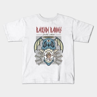 Backside Baddies Skull Angel - Blue Kids T-Shirt